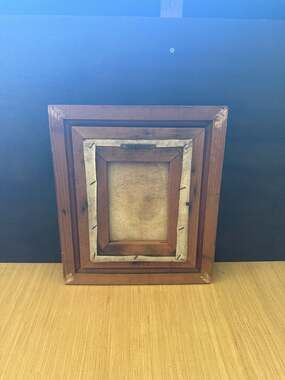 Vintage Mid-Century Impasto Clown Oil Painting in Wood Frame